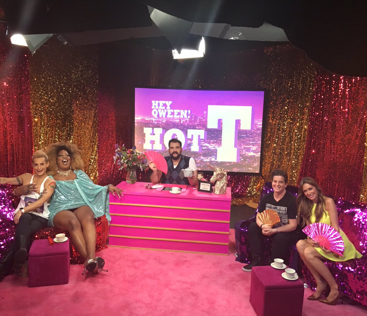 KeithClardy's tweet photo. #HeyQweenHotT is back w/ your favorite funny people spilling plenty of celebrity T w/ special guest @FrankieJGrande! https://t.co/0o8AqOxC6U