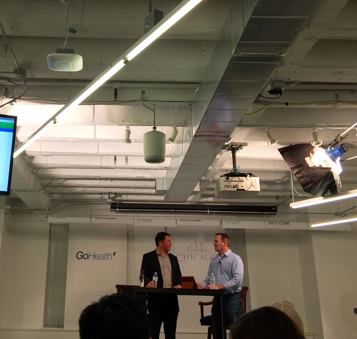 "We want to lower the cost of health care. " Brandon Cruz, President of @GoHealthDotCom. #chifounders @1871Chicago