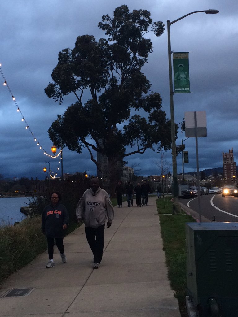 LakeMerrittRun's tweet photo. #oaklandmarathon banners are up around #lakemerritt! #Oakland #rootedinoakland #marathon @oaklandmarathon https://t.co/Xp4J4d4Gg1