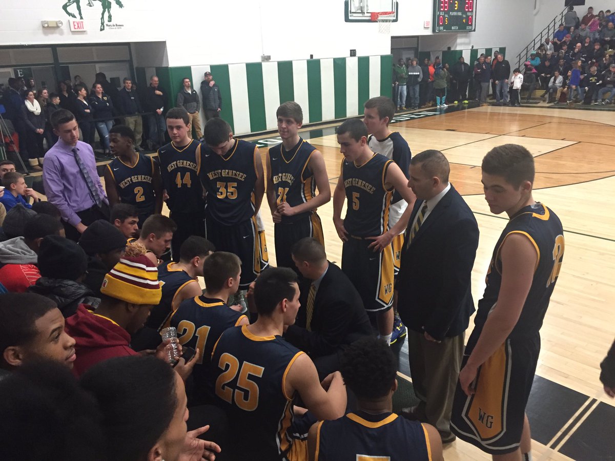 Misscoholan's tweet photo. Coach Kent with some final words before the start of the second half! #blueandgold @WGAthletics @WestGeneseeCSD https://t.co/Yo1keuc2ww
