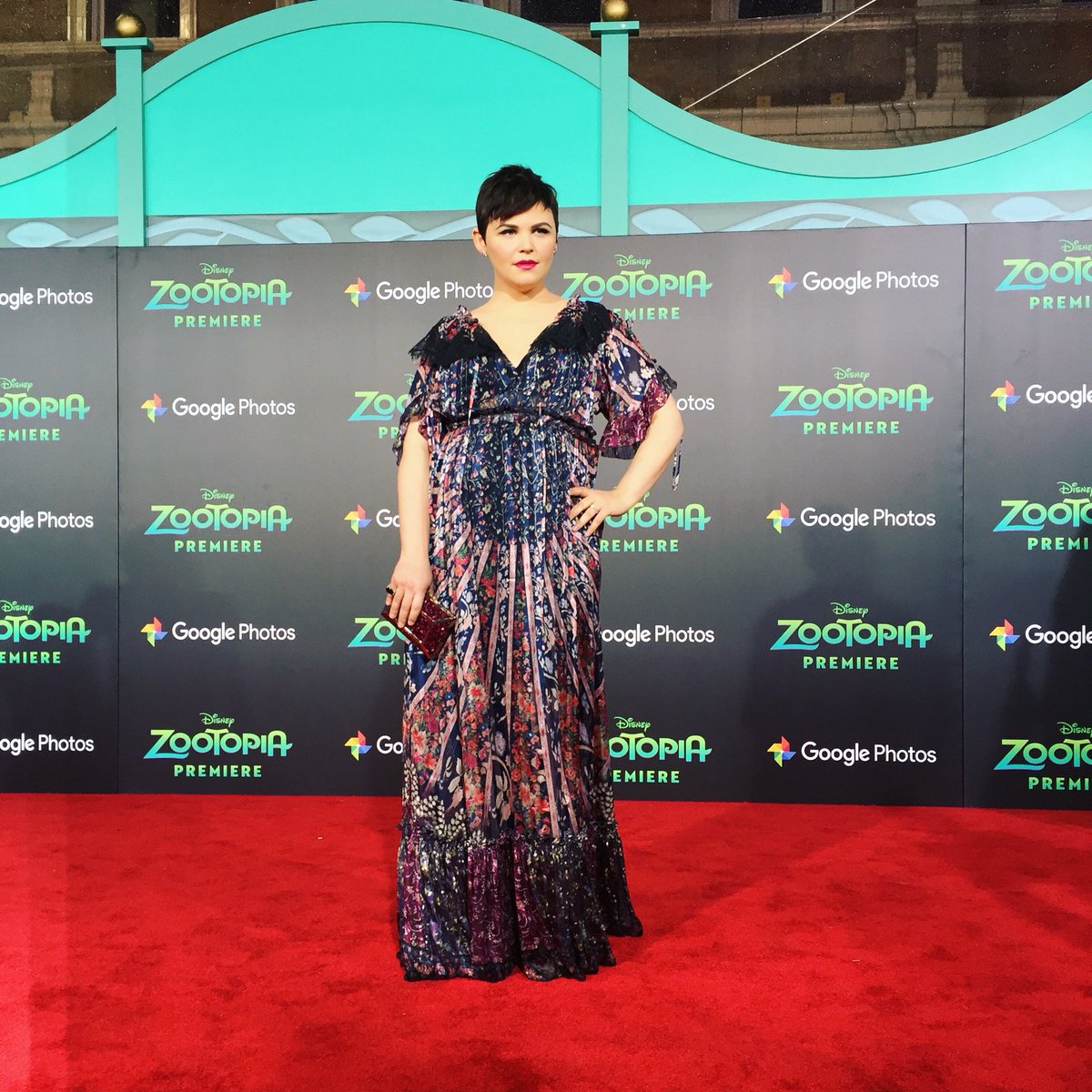 Ginnifer Goodwin, voice of Judy Hopps, walks the Zootopia red carpet
