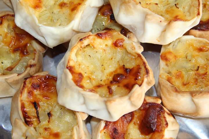 Mini tartitas Queso y Cebolla