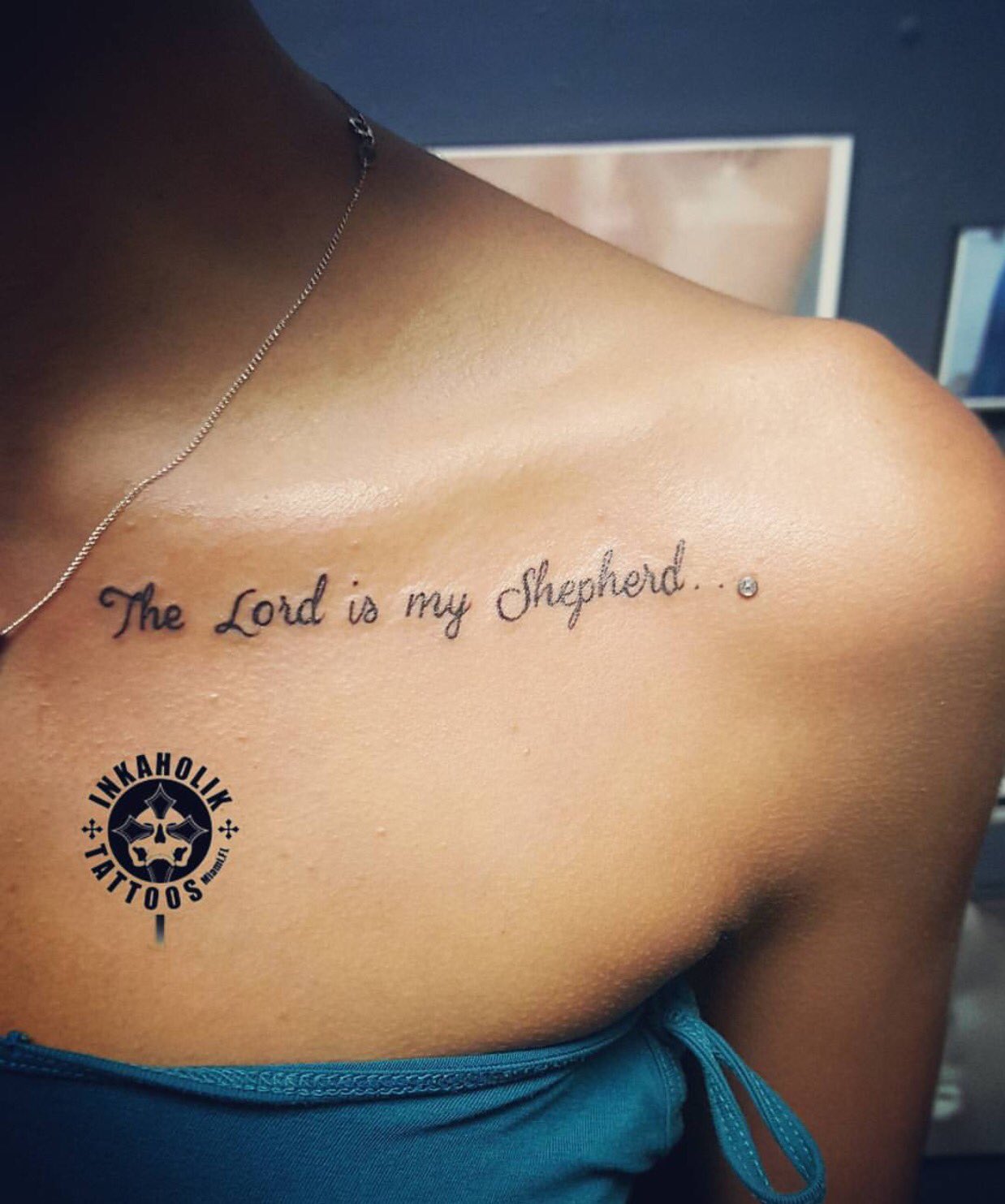 The lord is my shepherd tattoo