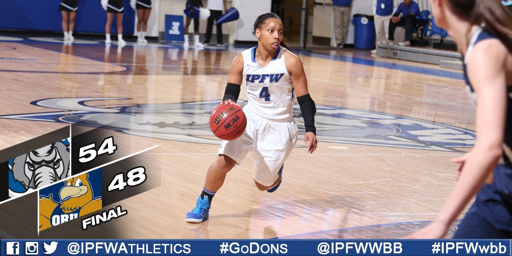 GoMastodons's tweet photo. #IPFWwbb knocks off Oral Roberts tonight 54-48 #GoDons #IPFWHC16 https://t.co/5tQcgV0ex8