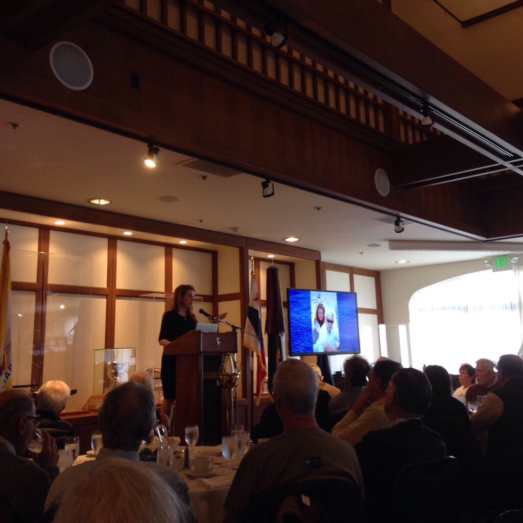 sailcouture's tweet photo. Beautiful boat & story... @Dorade1929 presentation by @pamrorkelevy & Matt Brooks at @StFYC. #doradesailing #sailing https://t.co/OGk5gokFNn