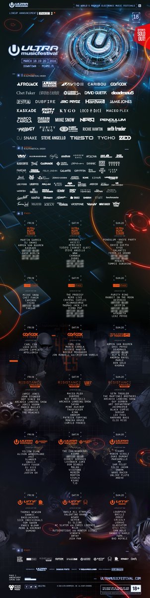ultra's tweet photo. Phase 2 of the Ultra Music Festival 2016 lineup is here! 

#Ultra2016 https://t.co/WGUNpWrzUo