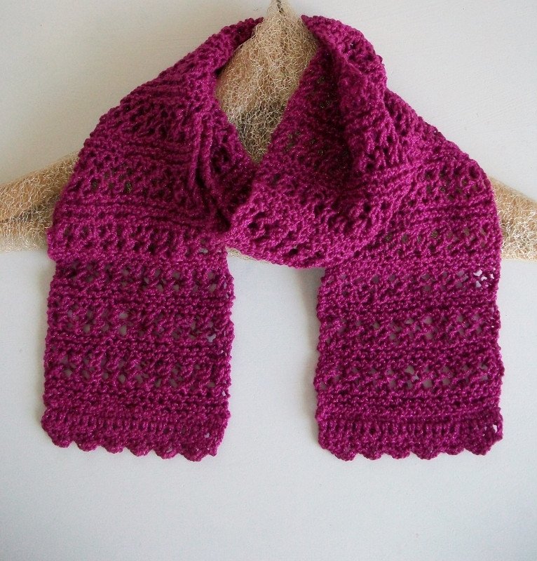 Bluestockinette's tweet photo. Magenta Pink Knit Lace Scarf Vintage Modern https://t.co/EHkPfj7qdu #etsymntt #StatementScarf https://t.co/jdxpgDdJr1