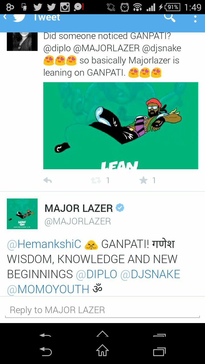 HemankshiC's tweet photo. @GioneeIndia My another #EDMShutterbugs moment when @MAJORLAZER replied to my tweet #GioneeSunburn #MUM https://t.co/O7zLfN11cg
