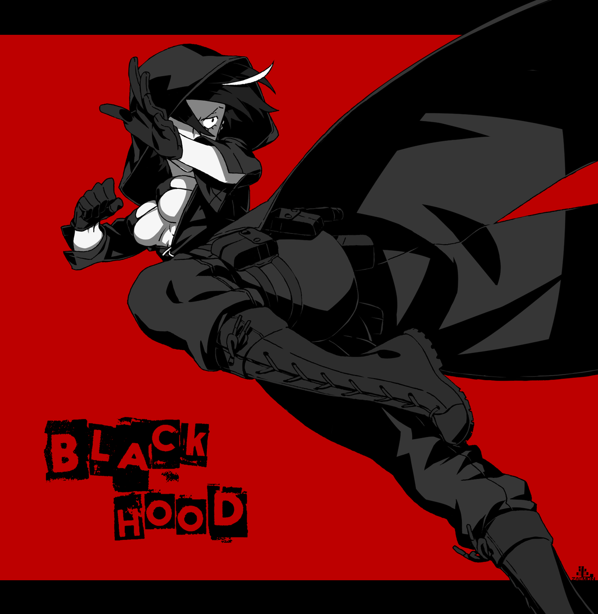 「ブラックフード
必殺の構え 」|亀左衛門のイラスト