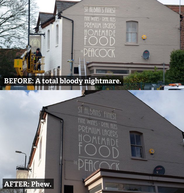 ThePoke's tweet photo. The people of St Albans can sleep again after a pub apostrophe catastrophe has been fixed

https://t.co/BrgHnINRqs https://t.co/renWDLvjMt