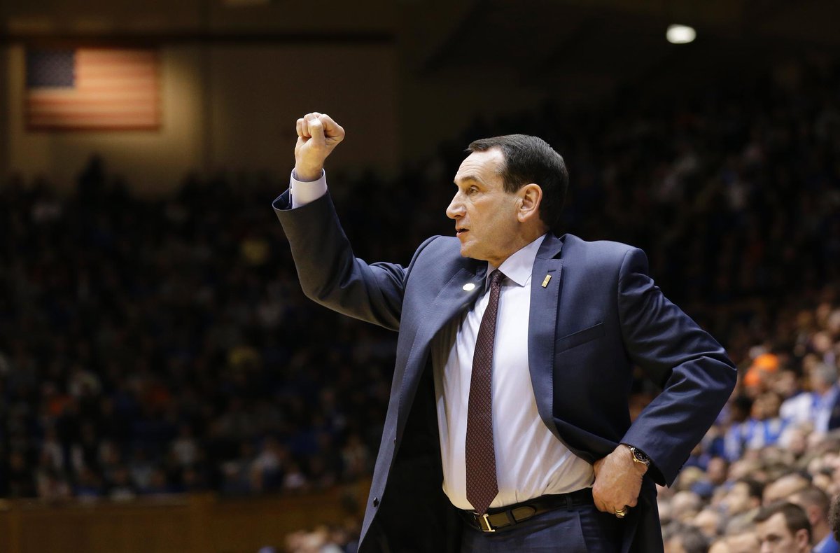 SportsCenter's tweet photo. With that victory, Coach K passed Dean Smith for most road wins against Top-5 teams (15) in NCAA history. https://t.co/fDEliajuOL