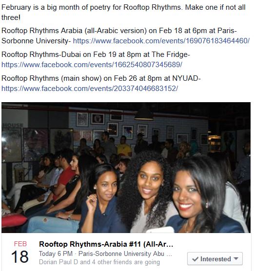 RooftopRhythms's tweet photo. #February! The month of multilingual, multi city #poetry https://t.co/oVkQ5ytraZ