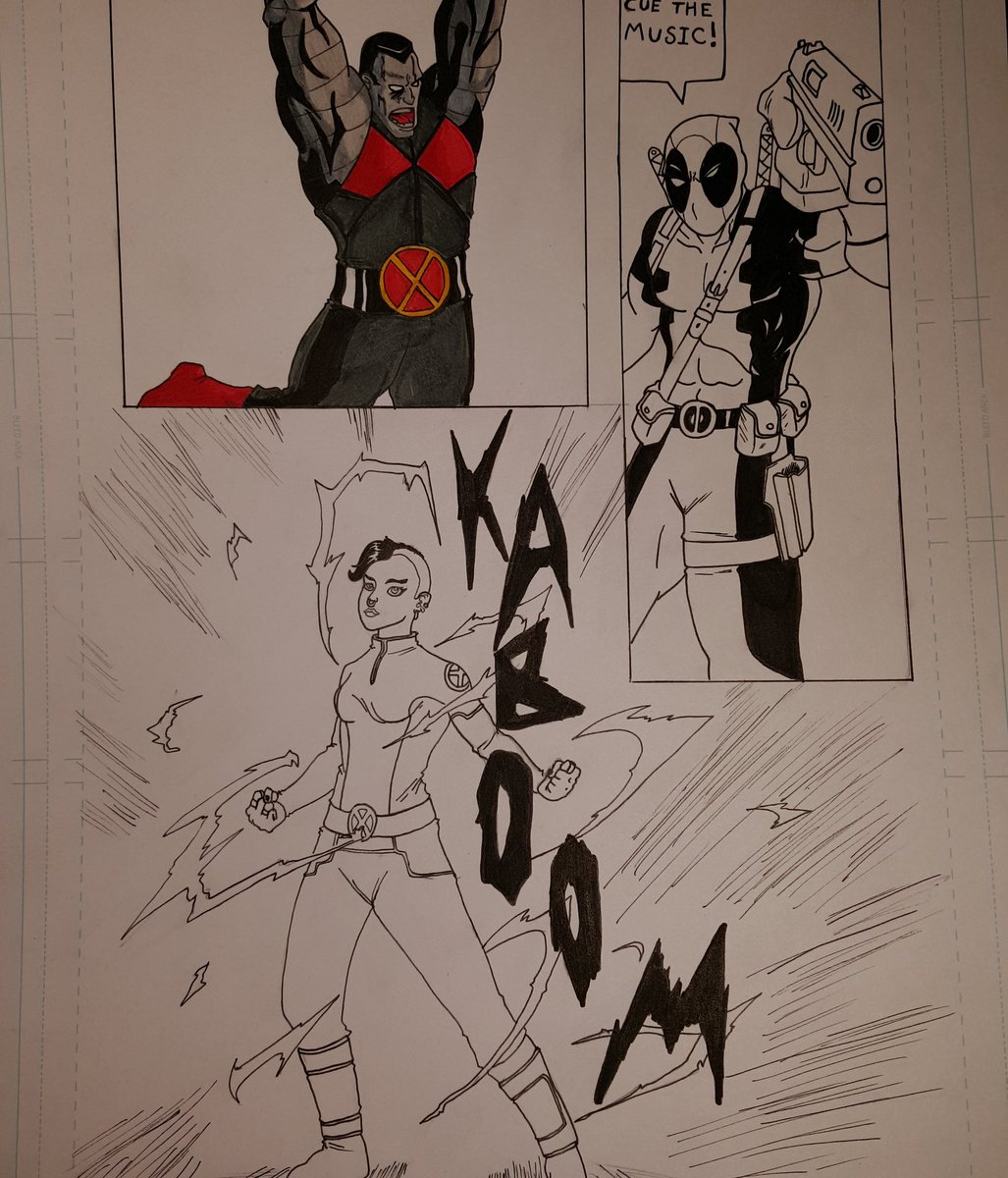sasquatchdevin's tweet photo. Follow me on instagram! @DSKETCHDEVIN 
#deadpool #colossus #art #comics #marvel #xmen #superheroes https://t.co/qWCyF8ZYkM