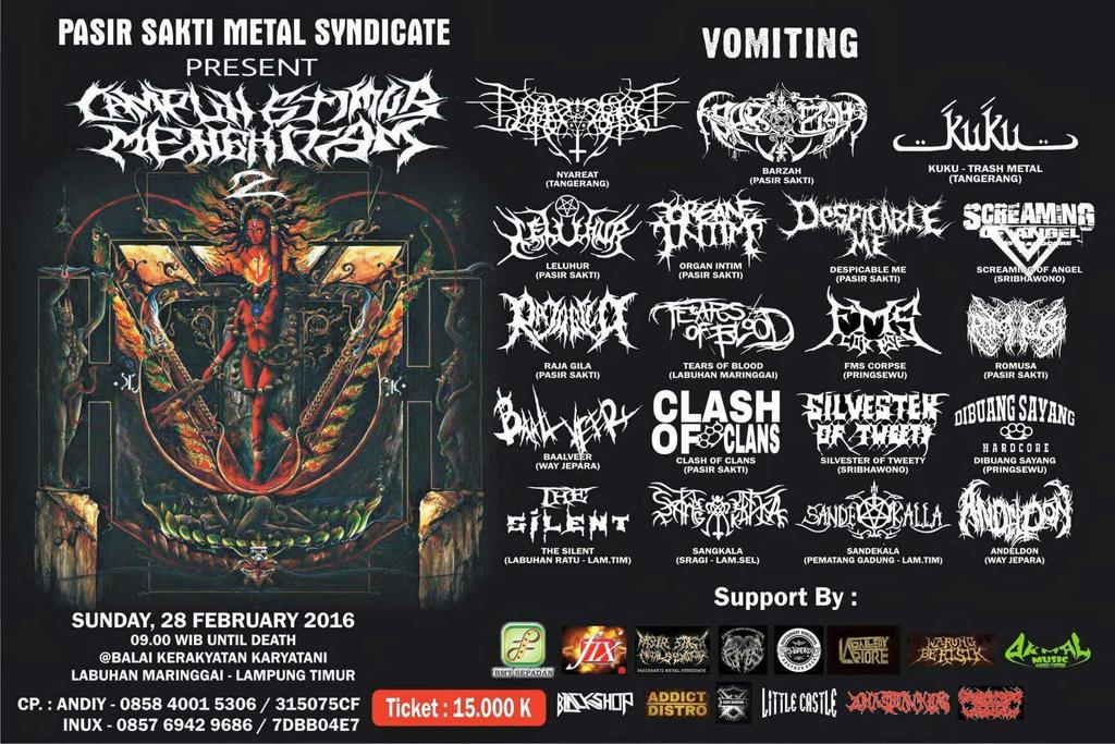 PasirSakti Metal Sydicate :
 "LAMPUNG TIMUR MENGHITAM#2"
28 feb 2016
<a href="/Balai/">Eric Taylor</a> KaryaTani Lam-Tim
CP ANDIY 085840015306