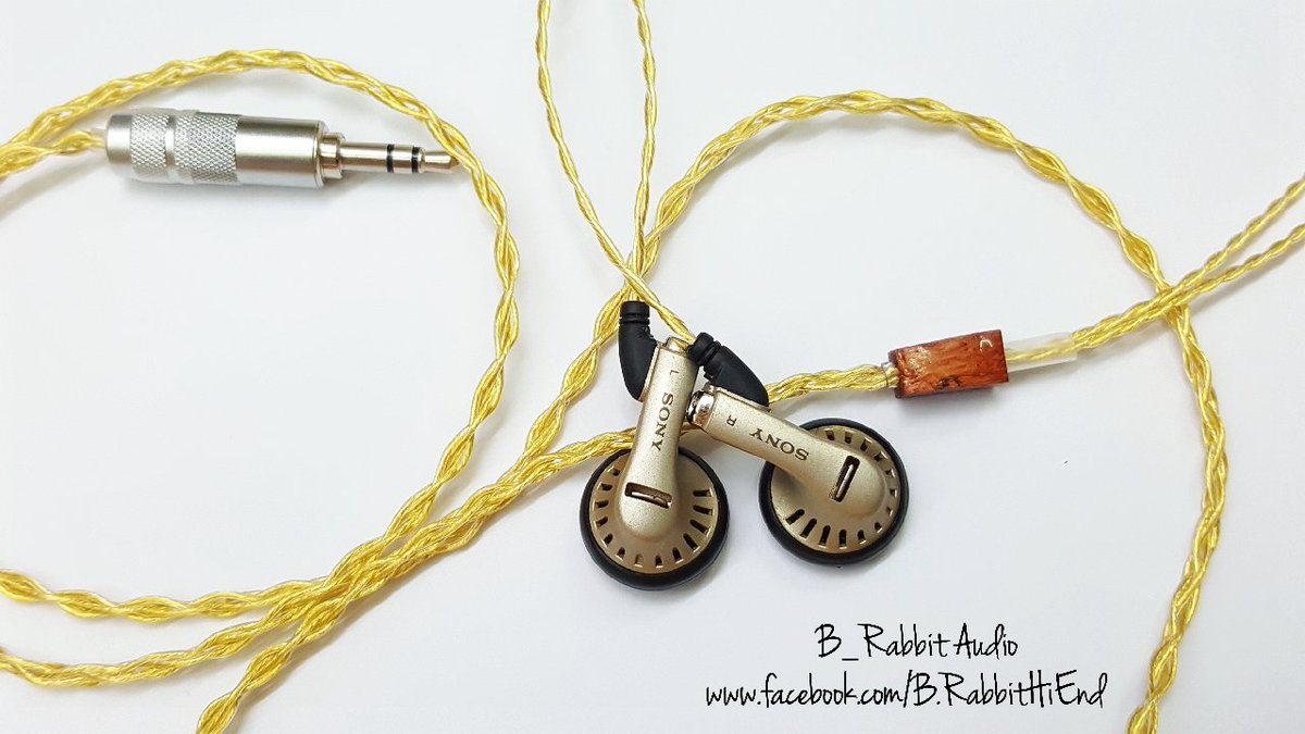 brabbithifi's tweet photo. Sony MDR E484 
Mod Bifrost Reference Gold cable #Sony #MDRE484 #E484 #bifrost #Reference #BifrostReferenceGold https://t.co/GiPPPGaiKE