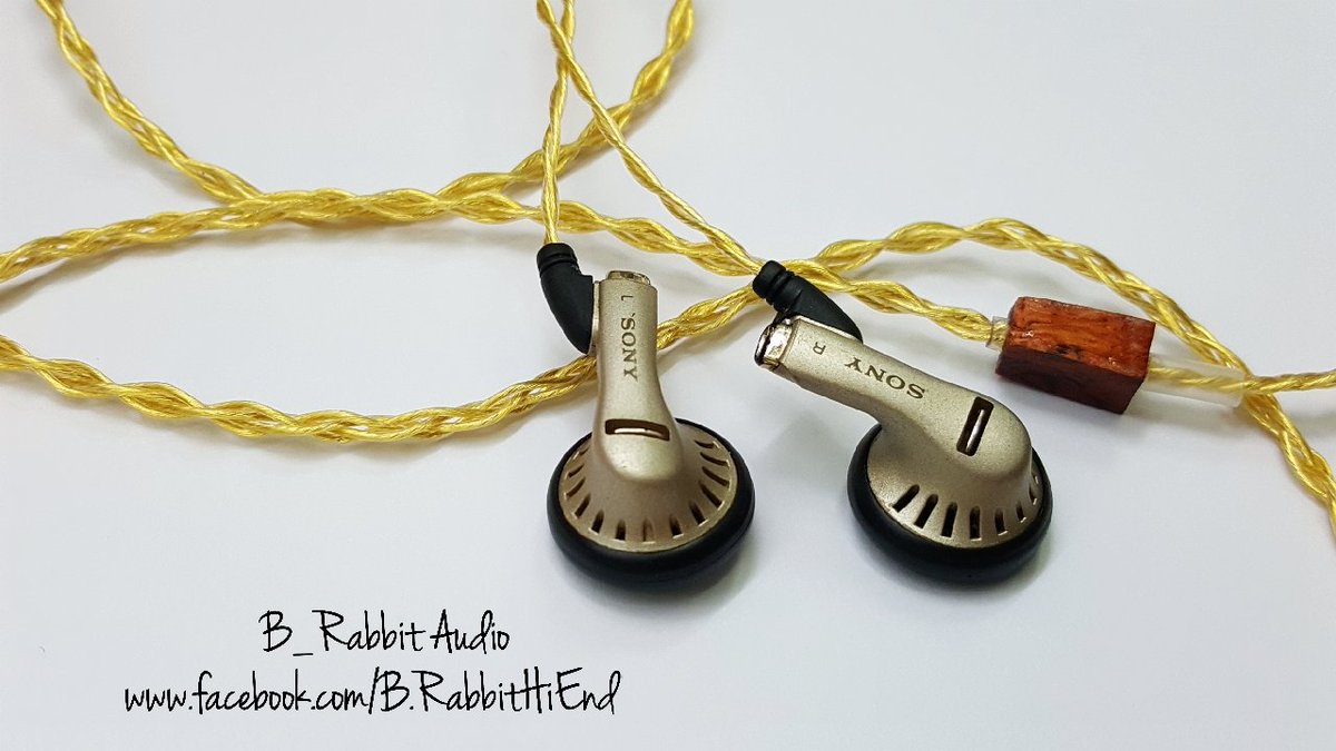 brabbithifi's tweet photo. Sony MDR E484 
Mod Bifrost Reference Gold cable #Sony #MDRE484 #E484 #bifrost #Reference #BifrostReferenceGold https://t.co/GiPPPGaiKE