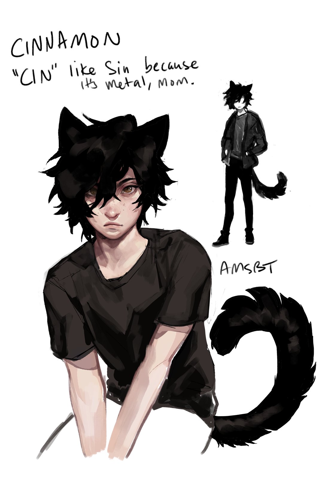 Black hair neko online