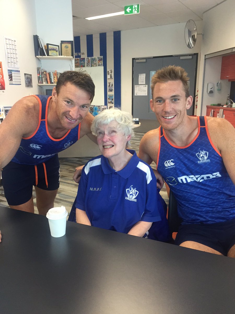 Delighted to have <a href="/wynnekanga/">Mary Wynne</a> at Arden St. Blind since birth but always a regular @ our games #NMFC #ShareTheSpirit