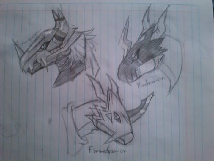 missdrafire's tweet photo. #digimon #digimonfanart #wargreymon #raidramon #lightdramon #flamedramon #drawing https://t.co/sWANHpR122