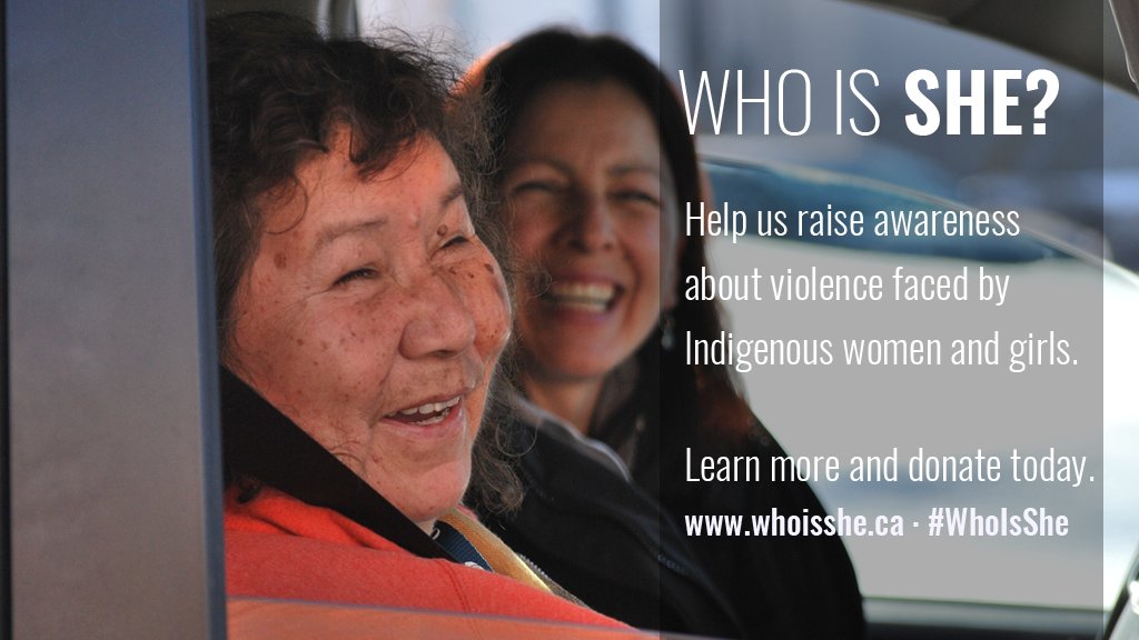 WhoIsShe_MMIWG's tweet photo. Help us raise awareness about missing and murdered Indigenous women. Donate at https://t.co/F1YC2CnIUK #MMIW https://t.co/yGtAc5dNom