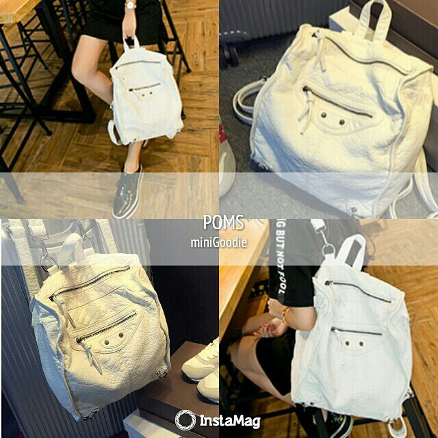 POMS in idr 250k. (PU Leather,  Tinggi 34cm, Panjang 30cm, zipper) #limitedstock