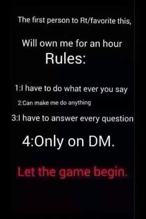 This will be fun! It applies to everyone, though, not just the first person ~