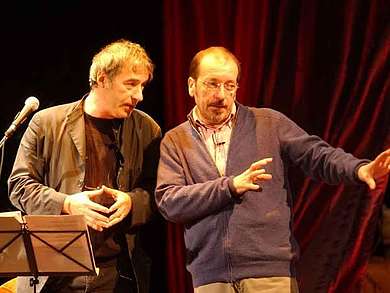ginomagazine's tweet photo. #Riondino accompagna #Vergassola ad incontrare #Flaubert da stasera al @TeatroVittoria1! https://t.co/JVRUpzxma4 https://t.co/KPwXkU6Bcw