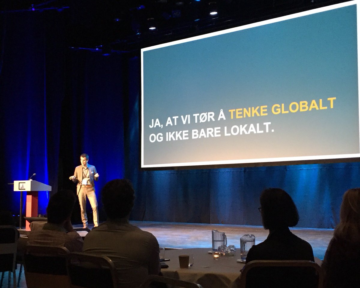 annelyser's tweet photo. Viktig budskap - og helt grunnleggende - fra @henrikln Vi må ta inn over oss ar vi konkurrerer globalt. #stormkast https://t.co/W8Ht5KsP91