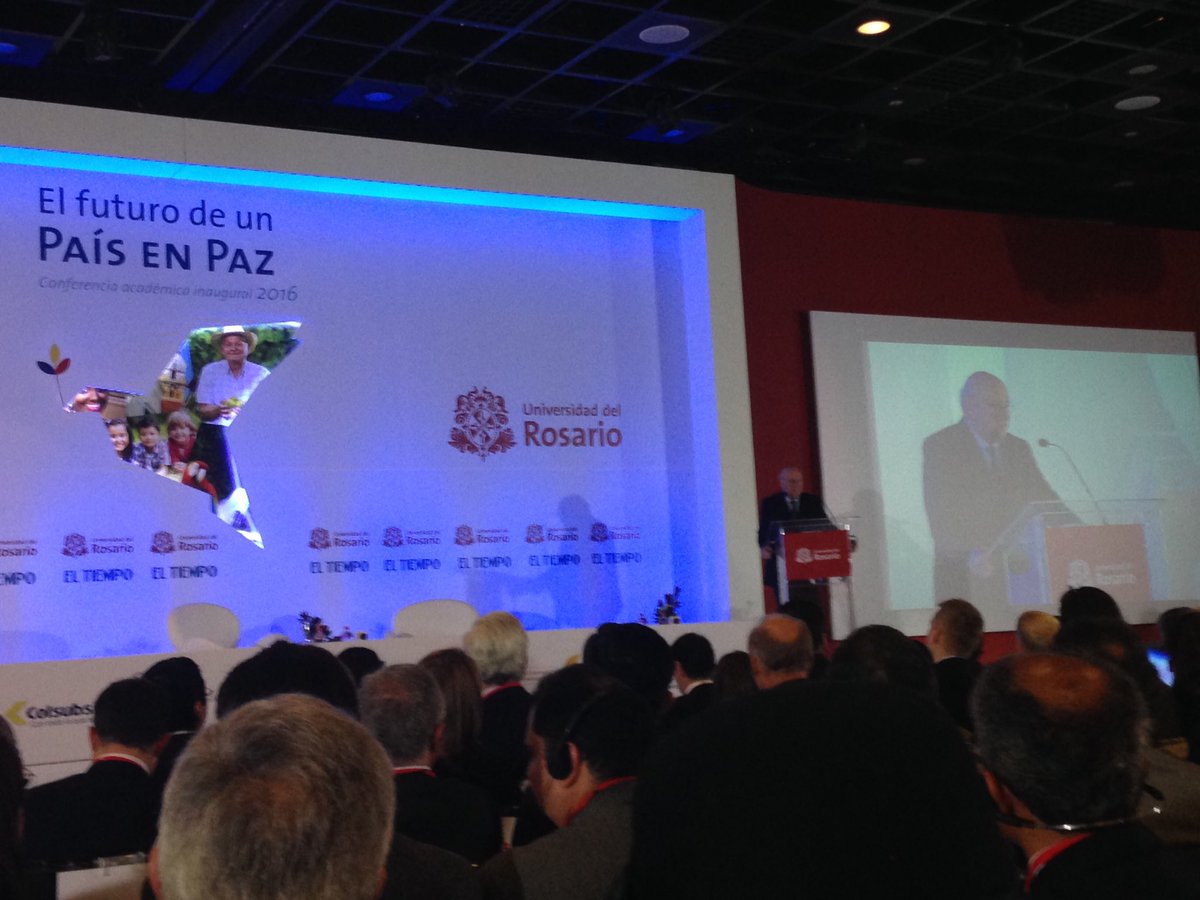 Comienza la Conferencia Académica Inaugural de <a href="/urosarionews/">URosario</a> con la intervención de Frederick de Klerk, Nobel de Paz