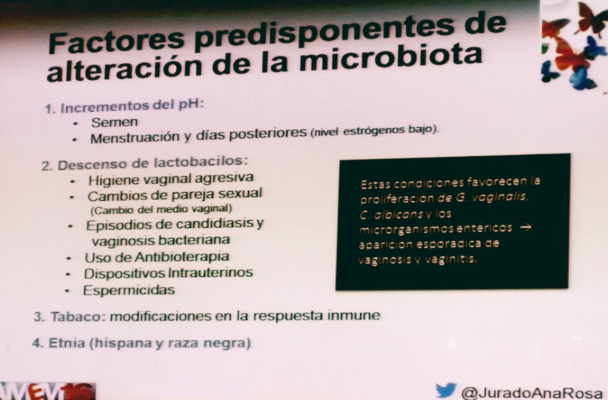 matronaonline's tweet photo. Todo esto altera la flora vaginal, pudiendo favorecer las infecciones. Genial ponencia de @JuradoAnaRosa #Samem16 https://t.co/QMZTlav0E3