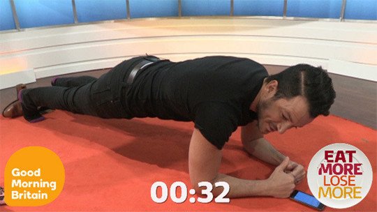 GMB's tweet photo. Core blimey! How did @MrPeterAndre fare in #GMBPlankOff challenge? https://t.co/cBkZqafabb You're up @Ginofantastico https://t.co/PVPh08X2c5