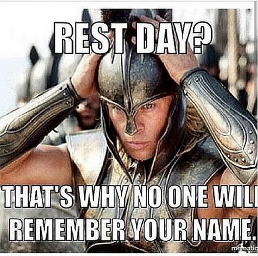 wheyallday's tweet photo. Did someone say Rest Day? https://t.co/OqjmhBLd5H