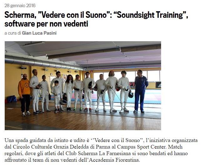 SoundSightEDU's tweet photo. #SoundSight sulla @Gazzetta_it, Il racconto della giornata con gli schermidori di #Parma
https://t.co/JuaRnAn4n3 https://t.co/wOUtiAKgB4
