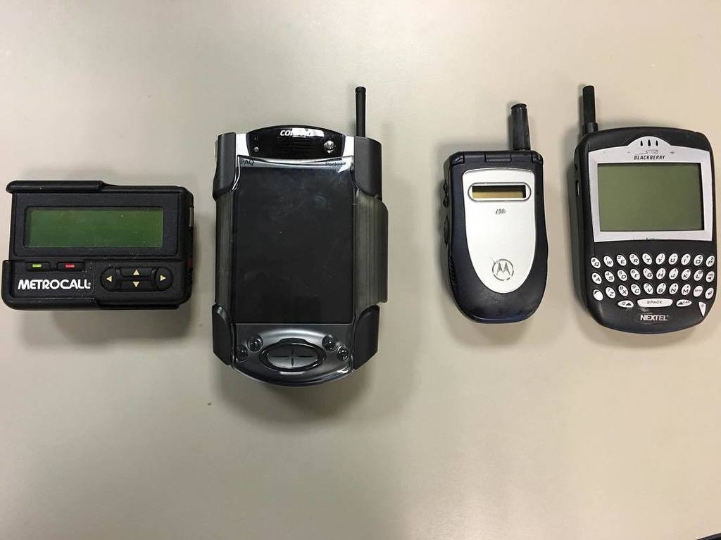 TerryRossi's tweet photo. Some of my old weapons #55368008 #metrocall #pager #beeper #compaq #ipaq #nextel #blackbe… https://t.co/XtFyogGWwh https://t.co/AIFGXJeV7F
