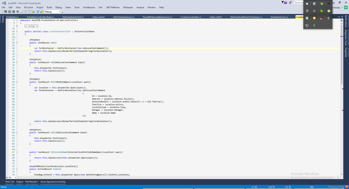 IncFramework's tweet photo. Compare two version (pre- and post) file LocationController (can be any) after refactor with #MVD. more clear ! https://t.co/h43sI2E4z4