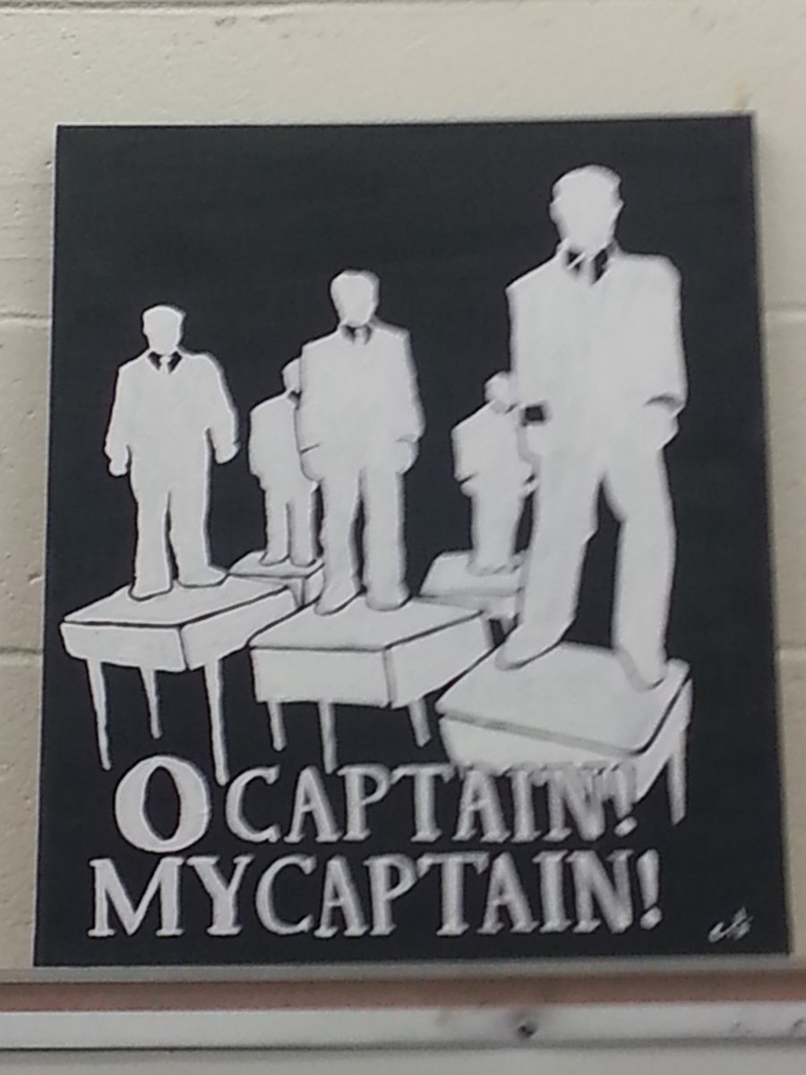 novascotia_tina's tweet photo. @oxfordschoolhfx A student gave me a painting from, "Dead Poet's Society". Robin Williams inspired #Incredible https://t.co/LhJVu5CaqD