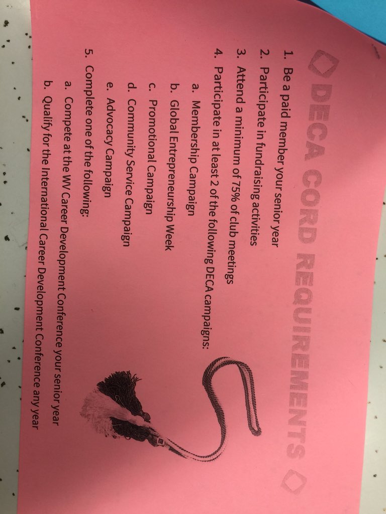 SHSremind's tweet photo. Seniors! Interested in snagging a cord before graduation? Nows your chance! See Mrs. Wilkinson for details.. #DECA https://t.co/0zOddKZXwS