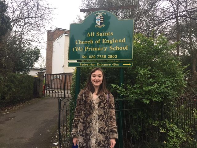 Justenoughgroup's tweet photo. #ThrowbackThursday Doireann visiting All Saints Primary #InspireNotShock #modernslavery https://t.co/LcDxMSpr0M