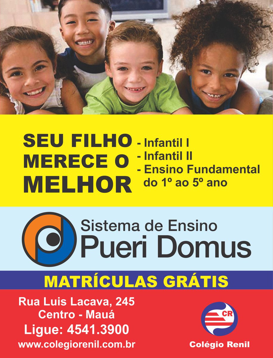 tvmauaeregiao's tweet photo. Colégio Renil: Seu filho merece o melhor #colégio #renil #ensino #pueridomus #mauá #educação #qualidade #filhos https://t.co/xsr1fZY2la