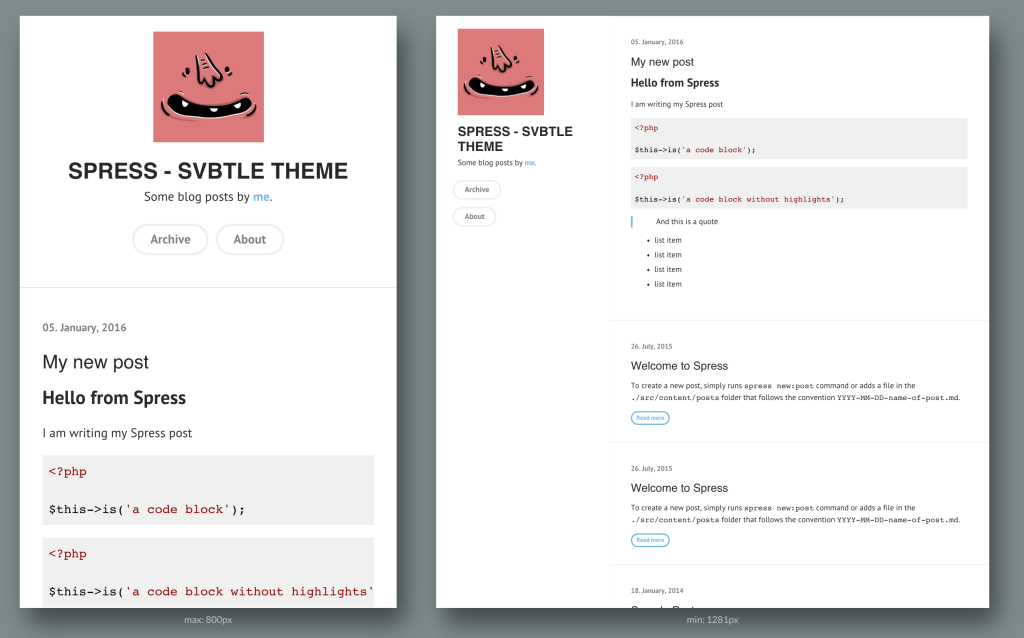scuba352's tweet photo. "Building an Spress Svbtle Theme – Responsive Static Blogs!" #PHP #Spress https://t.co/AKtWJ6DCKC #mustread #feedly https://t.co/PoAweKNWNw