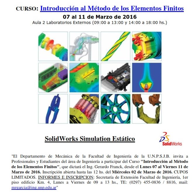 FI_UNPSJB's tweet image. #curso #elementos #finitos @FI_UNPSJB #Solidworks