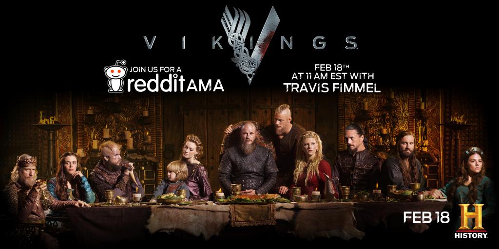 HistoryVikings's tweet photo. The king will see you now. Join us for a @reddit AMA with Travis Fimmel today at 11AM EST! #Vikings https://t.co/dv0V4imN8M