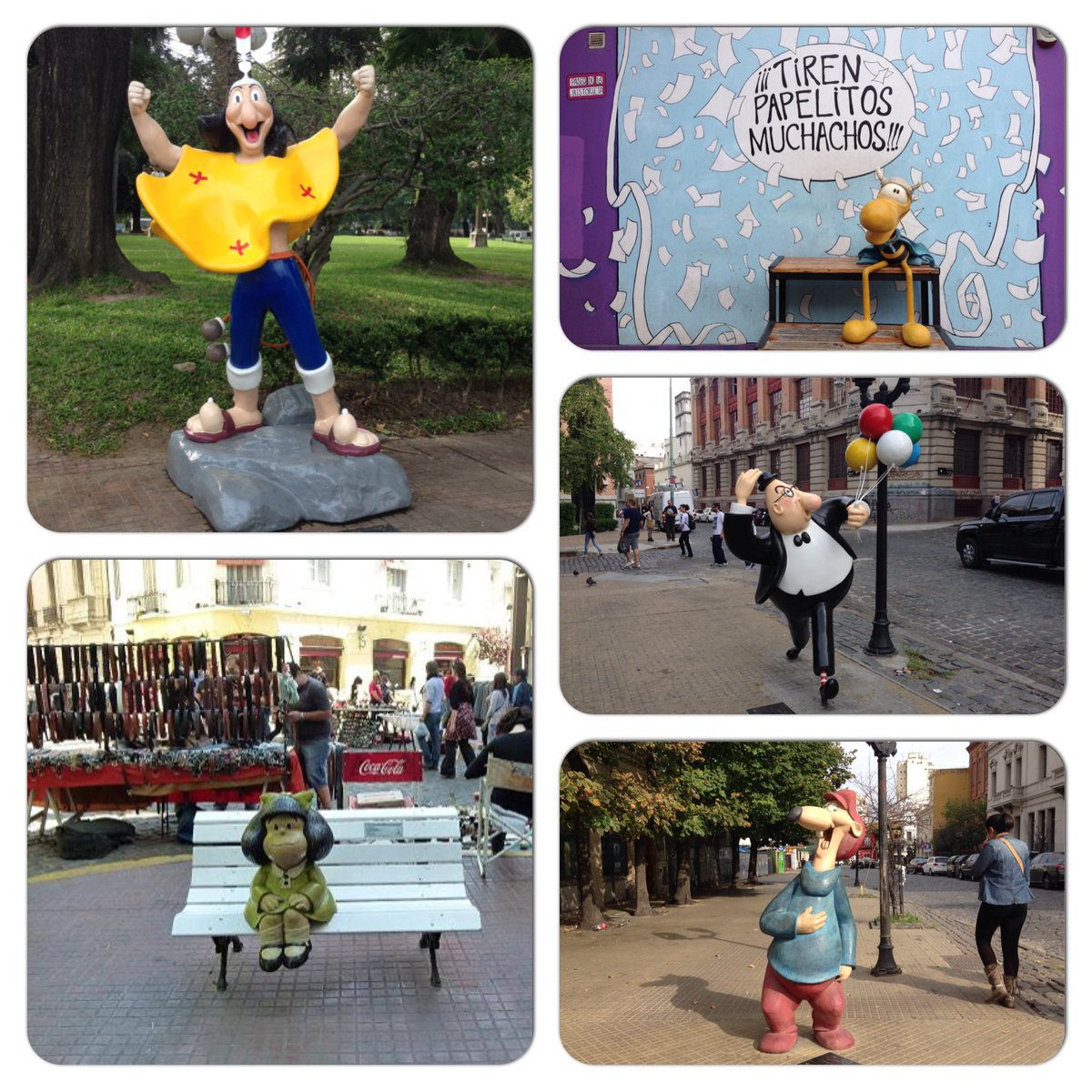 visitargentina's tweet photo. Buenos Aires Dibujada #PaseoDeLaHistorieta Cuál es tu personaje favorito? https://t.co/42OTDtq15Z @turismobue https://t.co/xLYWsjGeRu