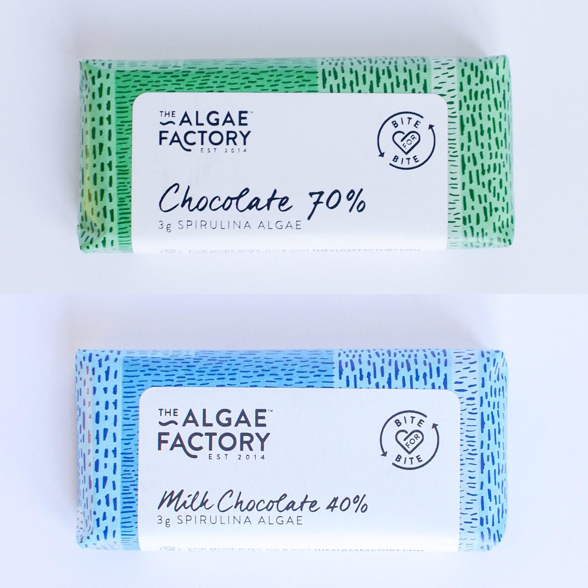 TheAlgaeFactory's tweet photo. #extradarkchocolate and #milkchocolate with #spirulina #superfood #pure #joy get yours #now https://t.co/1FbArTq5yU https://t.co/K6wY4Ghab9