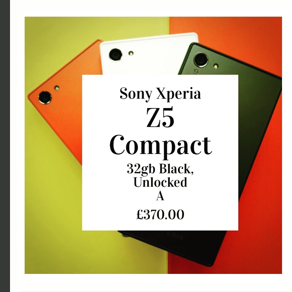CEXDover's tweet photo. Take the new Xperia #z5 #compact 32gb unlocked for only £370 with #24monthswarranty only @CEXDover https://t.co/pyEHaVXLHc