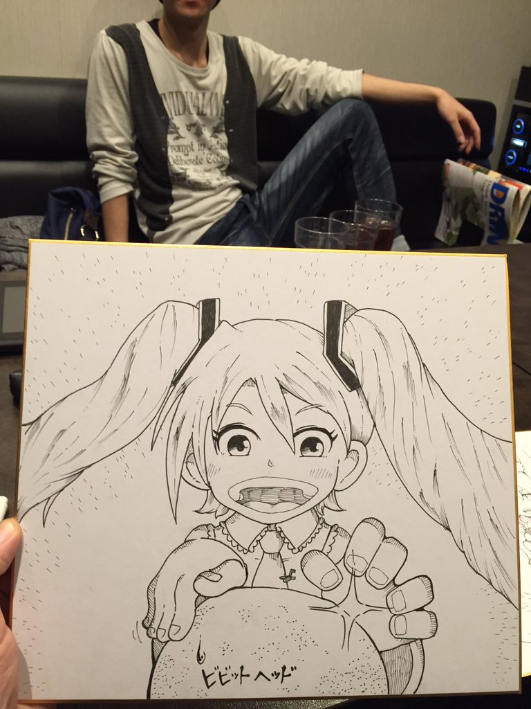 カラオケで描いてあげたそれぞれの色紙 