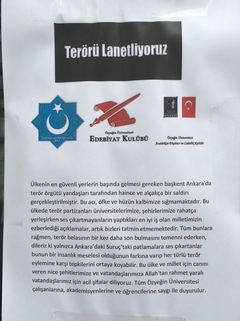 #Ankara #TerörüLanetliyoruz