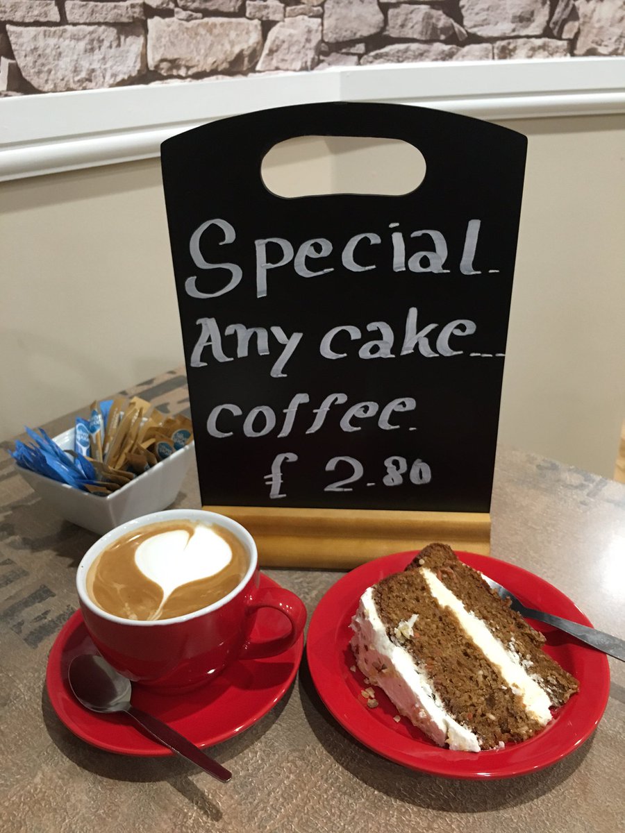 sams_wraps's tweet photo. Any Cake &amp; any Coffee for £2.80
#cakes #coffee #coffeetime #cappuccino #samswraps https://t.co/CKM49Jjvjv