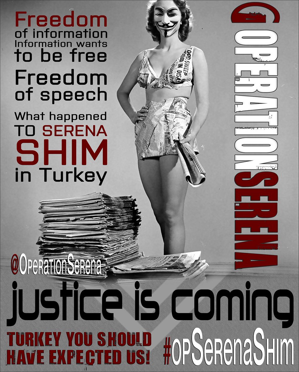 ►#Anonymous #OpSerenaShim ►#Justice is coming ►We ask you to support Serena’s mother @judithpoe ►Read more anonymous-france.eu/blog/serena-sh… #Turkey #Murder #Journalist #FreePress #opTurkey #Justice4Serena