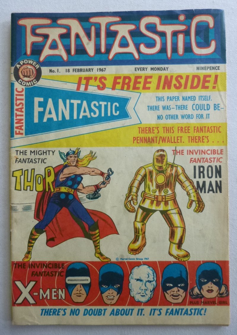 philcomics's tweet photo. #OnThisDay 18th Feb 1967 - Fantastic #comic #1 with UK Marvel reprints like #Thor and #XMen was out! #PowerComic https://t.co/LMJoDhH7kp